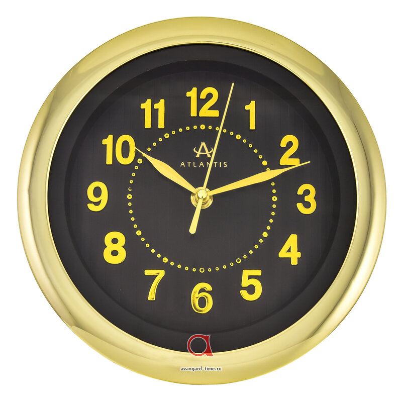 Настенные часы Atlantis TLD-6453 чер циферблат купить оптом