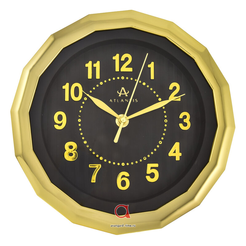 Настенные часы Atlantis TLD-6455 чер циферблат купить оптом