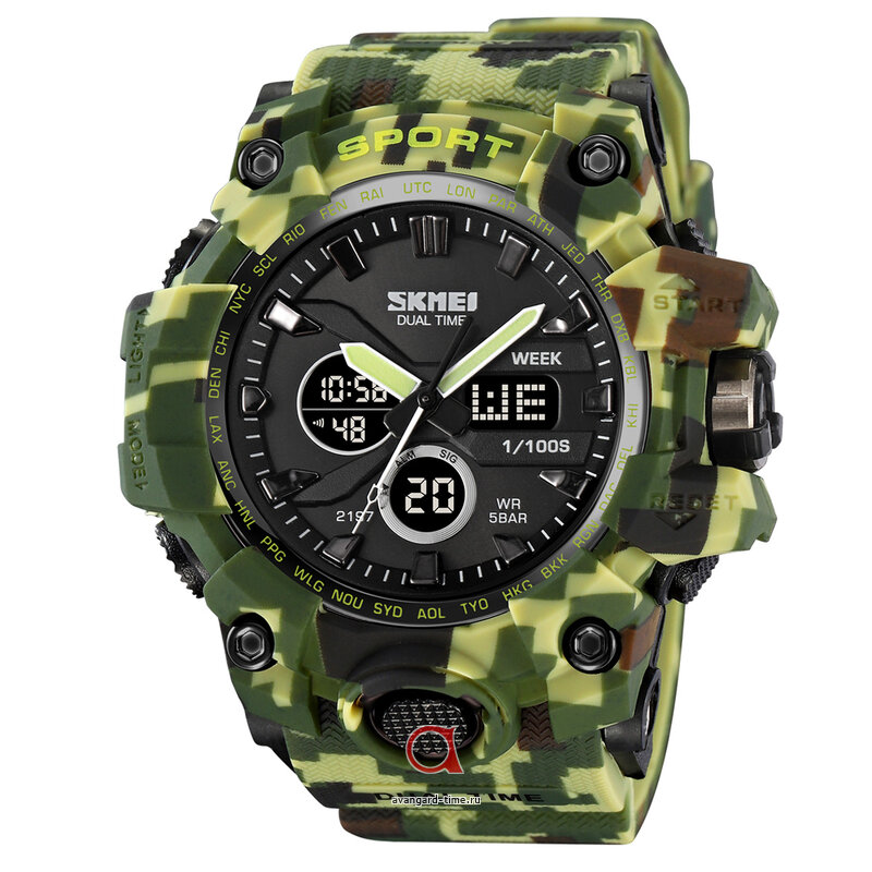   Skmei 2197CMGN amry green camouflage  