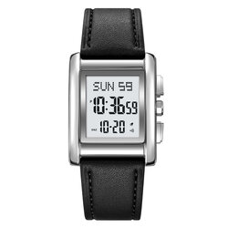 Skmei 2228LSIBK silver/ black-leather