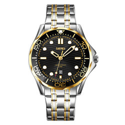 Skmei 9276STGDBK silver/gold-black-steel strap