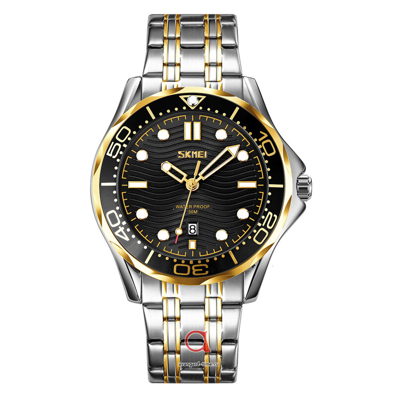   Skmei 9276STGDBK silver/gold-black-steel strap  