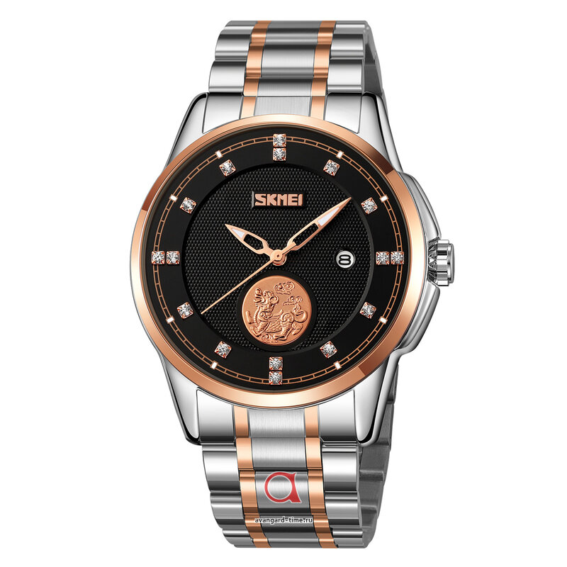   Skmei 9321TRGBK silver/rose gold-black  