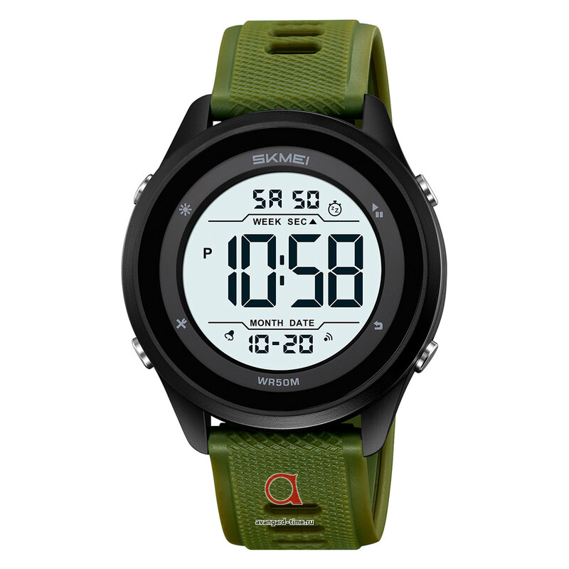 �������� ���� Skmei 2498PAGWT army green/white-tpu ������ �����