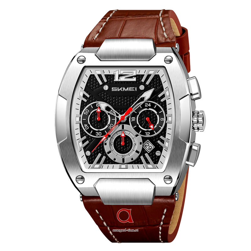 �������� ���� Skmei 9357SIBN silver/brown ������ �����