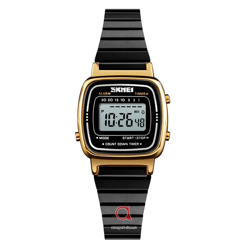   Skmei 1901SGDBK gold case black steel  