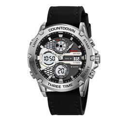 Skmei 2502LSIBK silver/black-leather