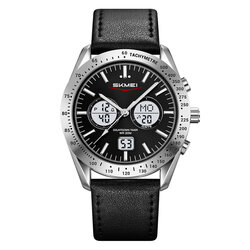 Skmei 2503LSIBKWT silver/black/white-leather