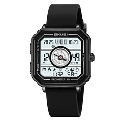 Skmei 2507PBK black(silica gel strap)