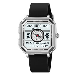 Skmei 2507PSI silver (silica gel strap)